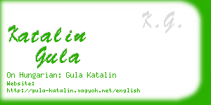 katalin gula business card